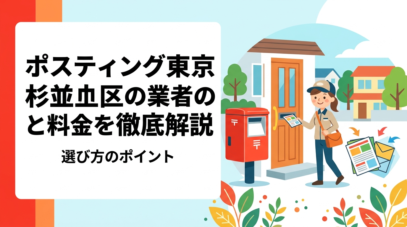 杉並区でポスティングを検討中の事業者向けに、料金目安・配布エリアの特徴・業者選びのポイントをわかりやすく解説。GPSレポートで配布確認できる安心の代行サービスを紹介します。