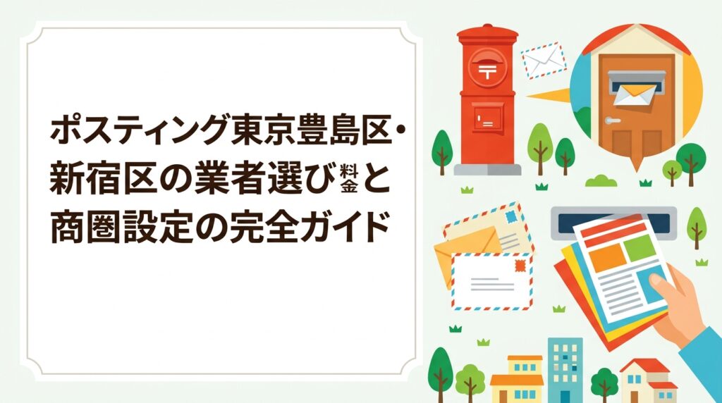 東京の豊島区・新宿区でポスティングを検討中の飲食・美容・教育系オーナー必見。集合住宅比率の高いエリア特性・料金目安・商圏設定の考え方を実務目線で解説します。