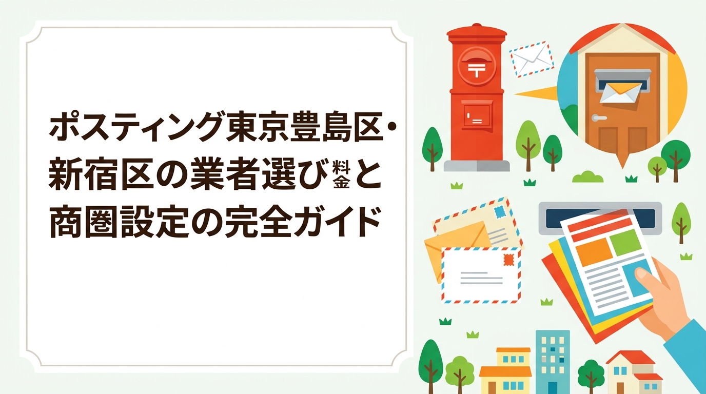 東京の豊島区・新宿区でポスティングを検討中の飲食・美容・教育系オーナー必見。集合住宅比率の高いエリア特性・料金目安・商圏設定の考え方を実務目線で解説します。