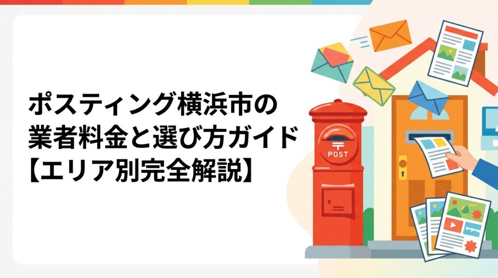 横浜市でポスティングを依頼する際の料金目安・業者選びのポイント・区ごとの住宅特性・エリア指定の考え方をわかりやすく解説。GPS報告で安心の配布代行ならポスティングくんへ。