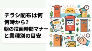 チラシ配布は朝何時から配ってよいのか、法律上の考え方と実務マナーを解説。早朝の投函音への配慮、業種別に適した時間帯の目安、クレームを防ぐ運用ルールまでポスティング実務の視点で整理します。