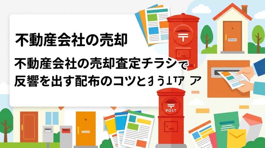 売却物件の仕入れを増やしたい不動産会社向けに、査定・買取チラシの反響を高める配布エリアの選び方、投函頻度、電話・QRの問い合わせ導線、表現上の注意点を実務目線で解説。反響率の目安と配布方法の選び方も紹介します。